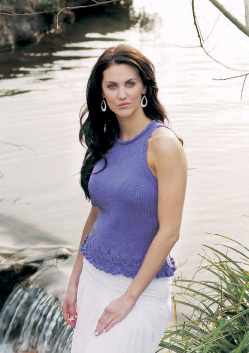 canotta con bordo traforato - schema maglia