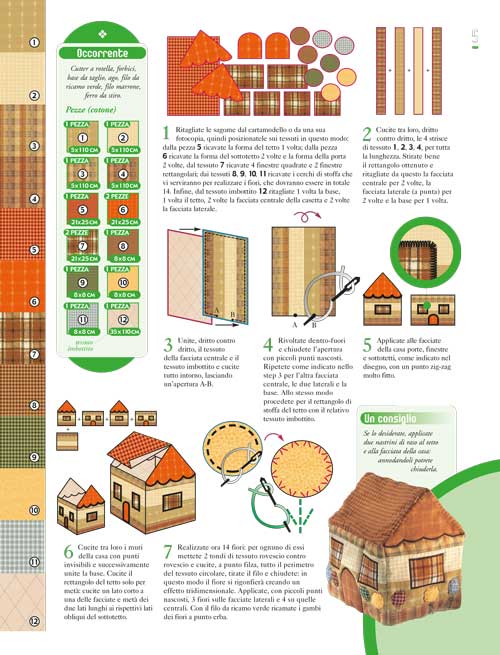 Casetta portalavori - schema cucito creativo
