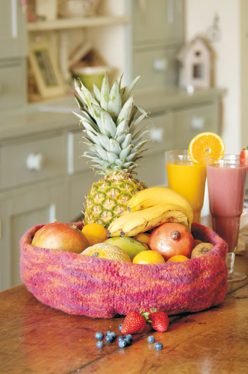 ciotola porta frutta - schema maglia