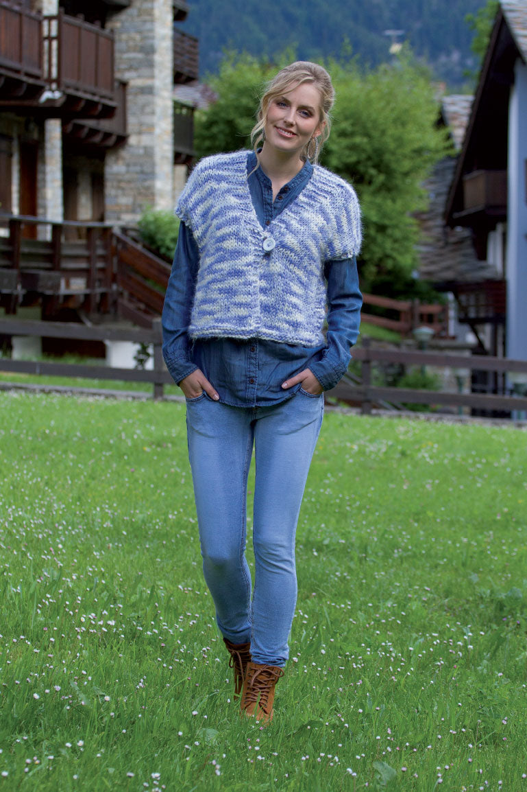 gilet design mèlange - schema maglia