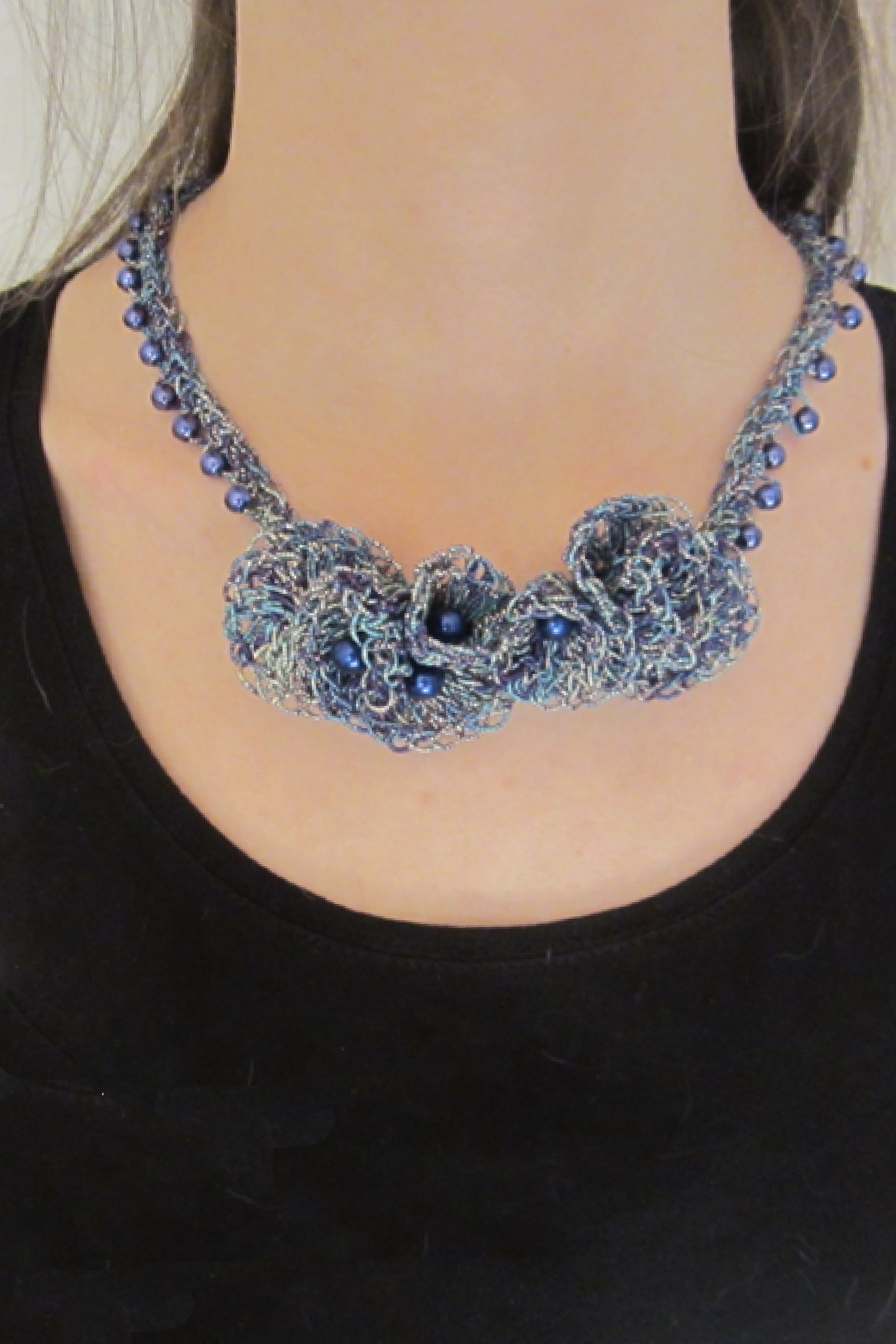 Girocollo blu - schema uncinetto