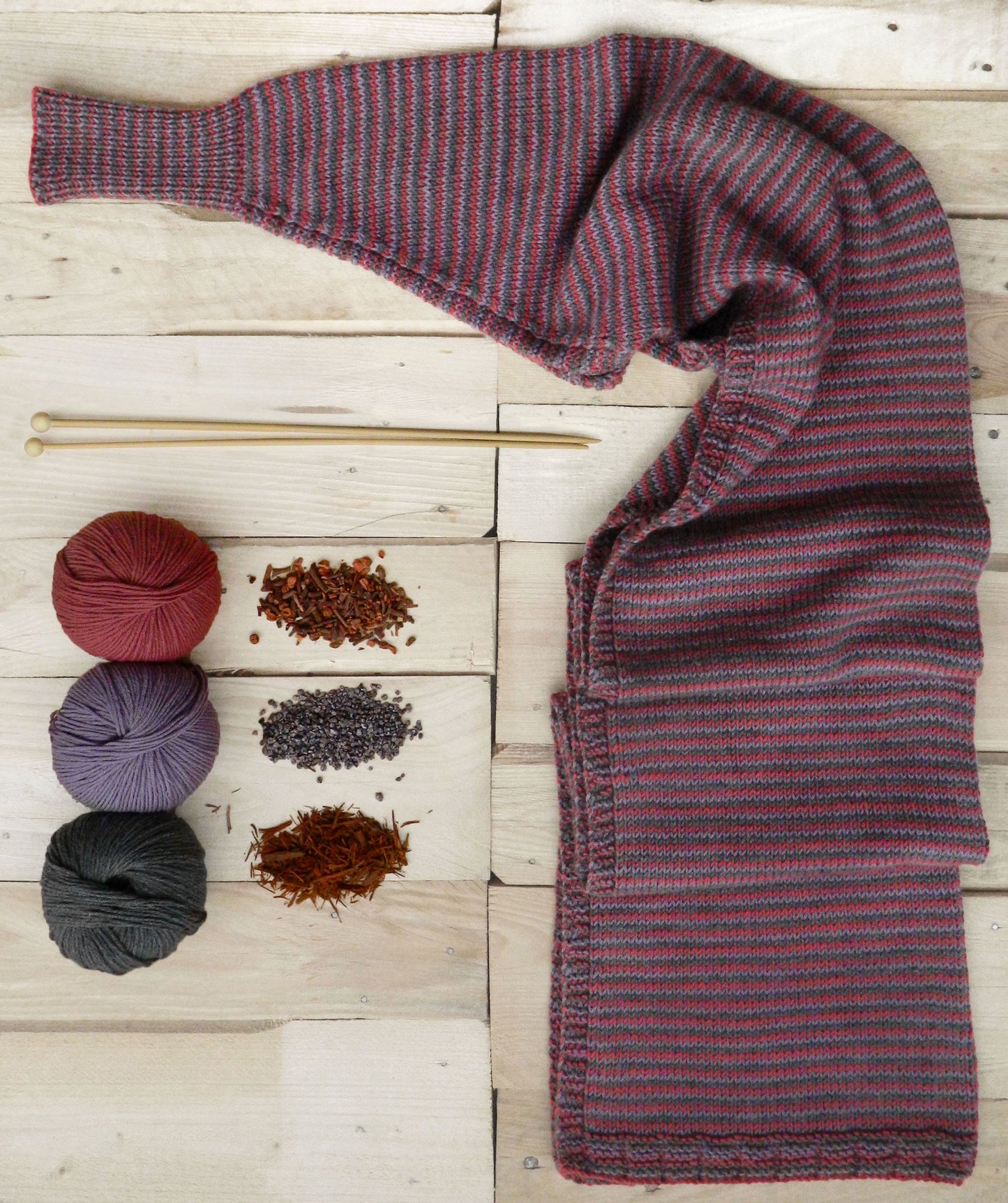 sciarpamanica millerighe - schema maglia