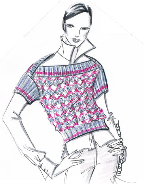 T-shirt mon amour - schema maglia