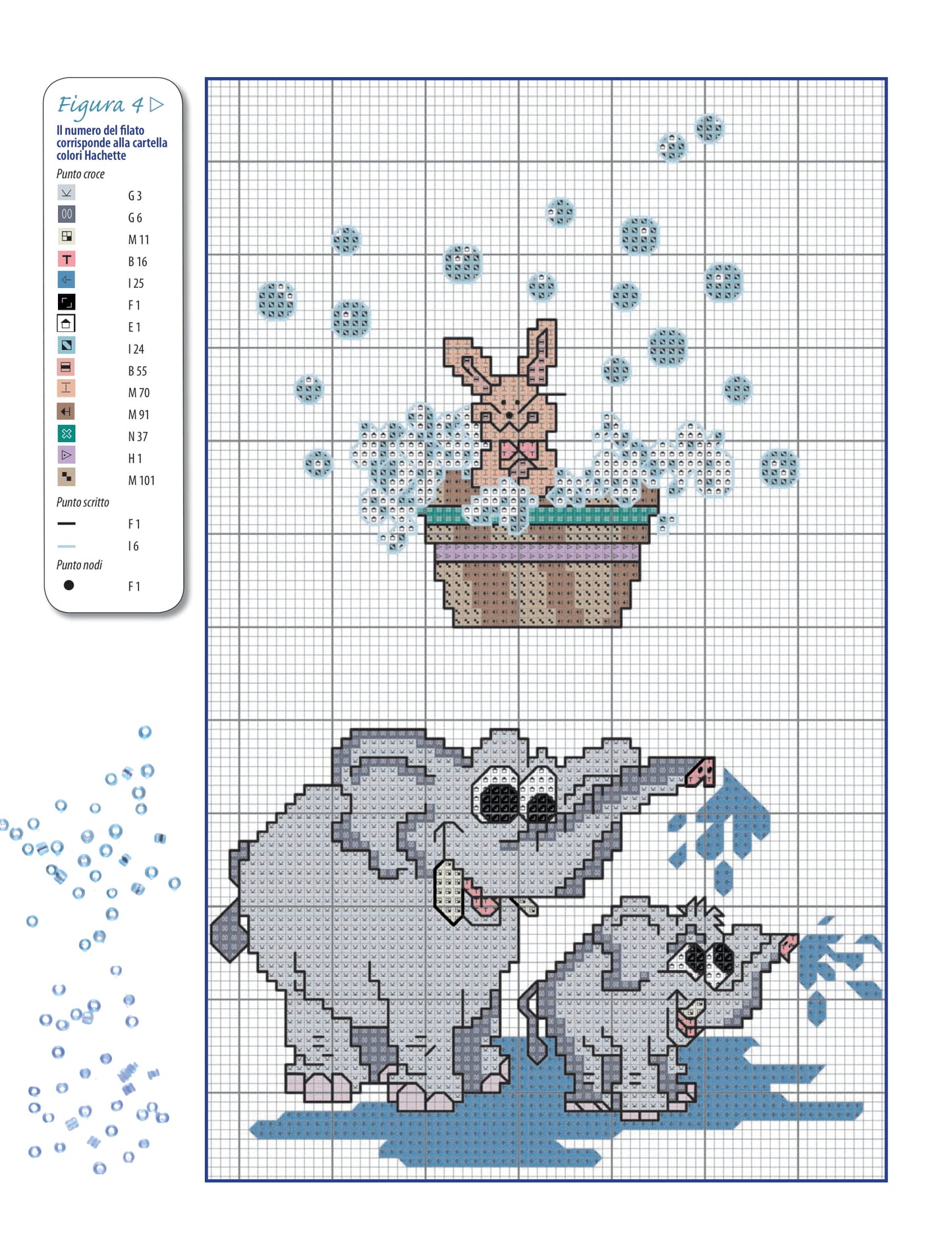 motivi giorno e notte - schema punto croce