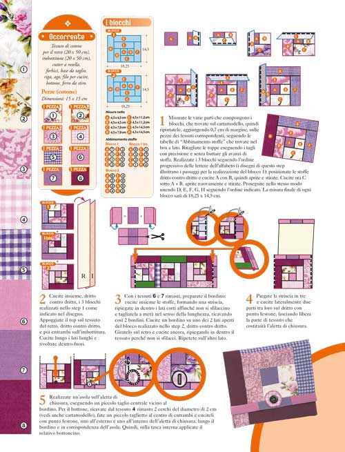 Pochette patch - schema cucito creativo