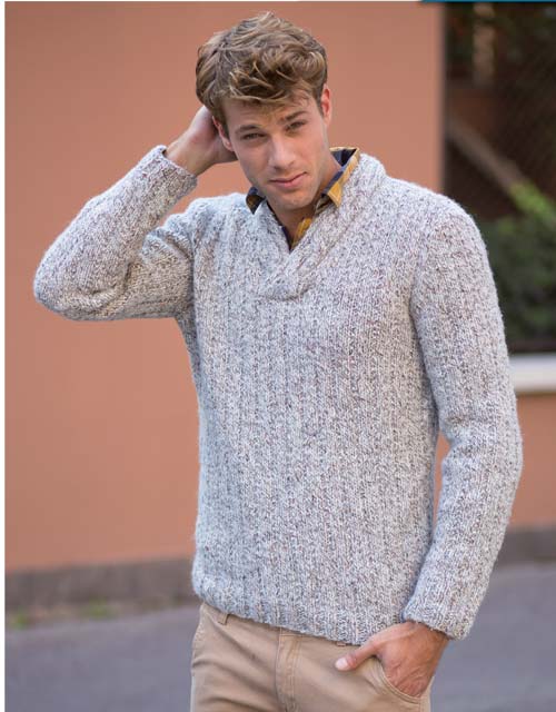 pull effetto tweed - schema maglia