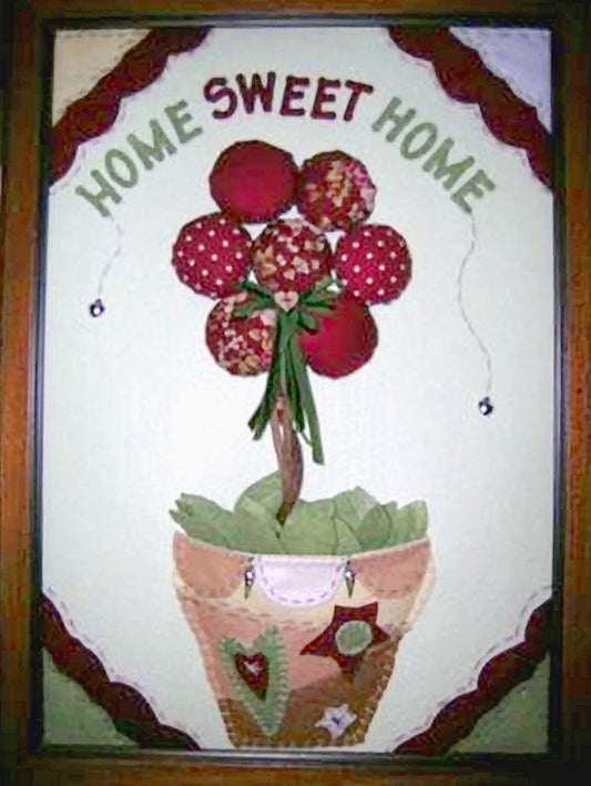 pannello con vaso di fiori - schema cucito creativo