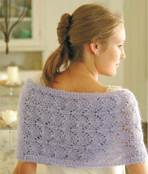 Punto Traforato Stola Rettangolare Ai Ferri Stola Ai Punti A