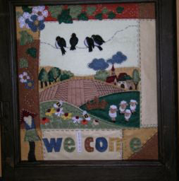 pannello "welcome primavera" - schema cucito creativo