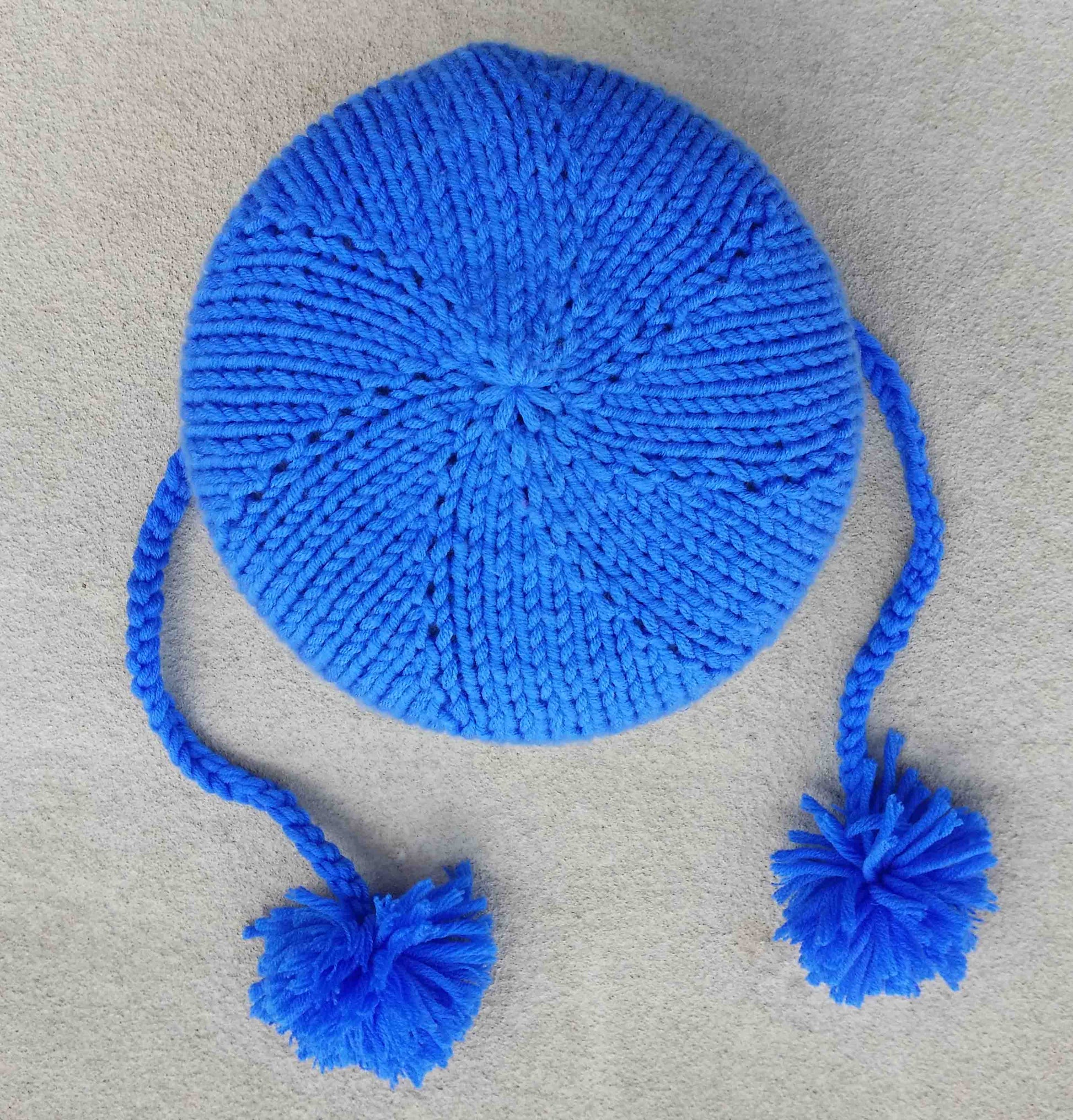 cappello e guanti pompom - schema maglia