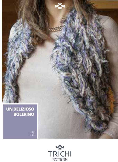 un delizioso bolerino ad arm knitting - schema maglia