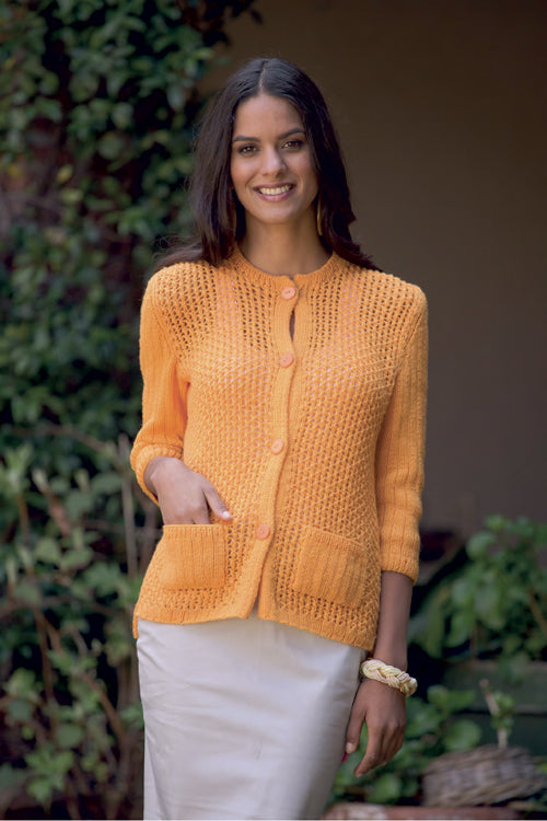 cardigan traforato - schema maglia