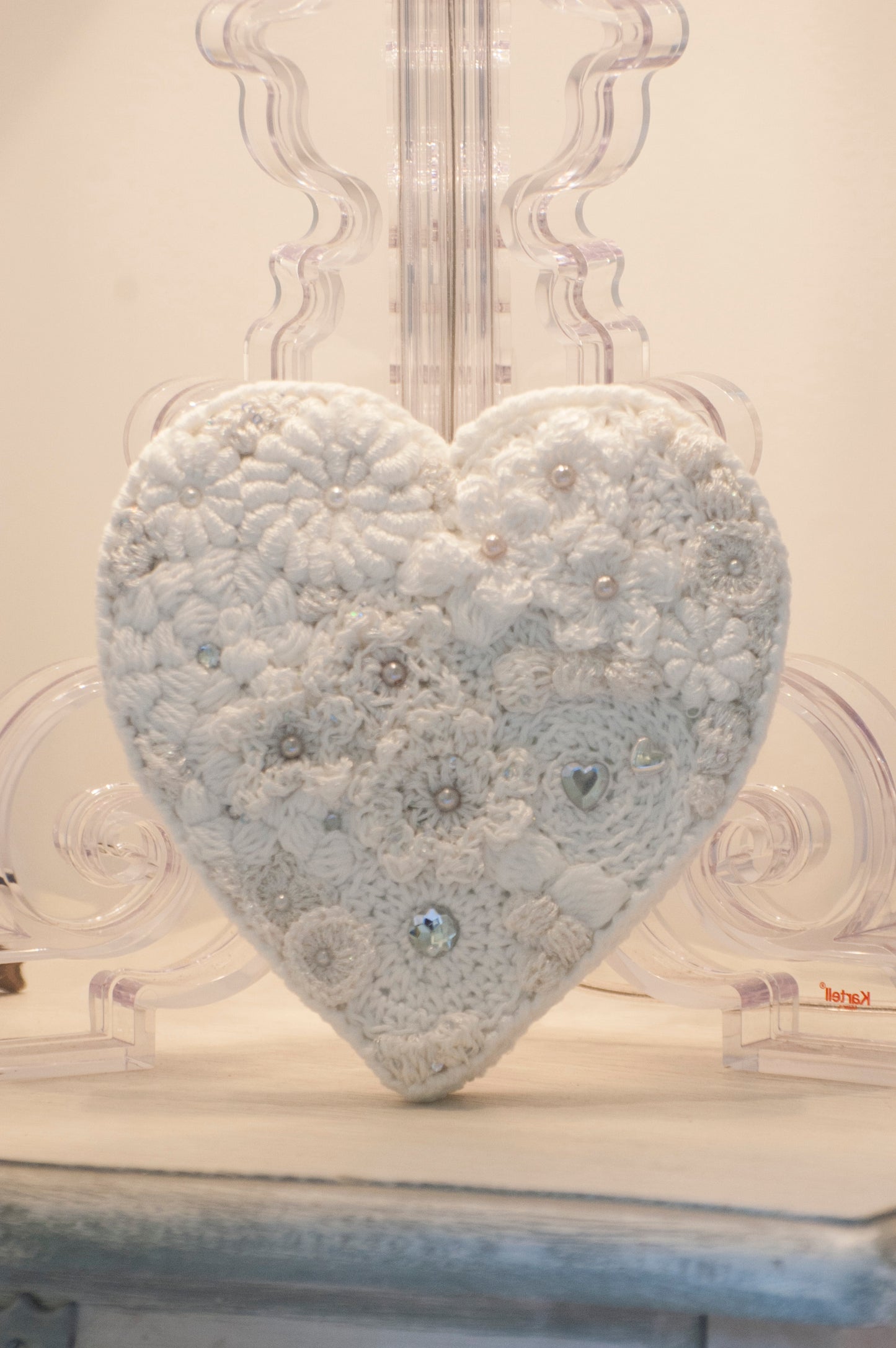 Cuore bianco - schema uncinetto