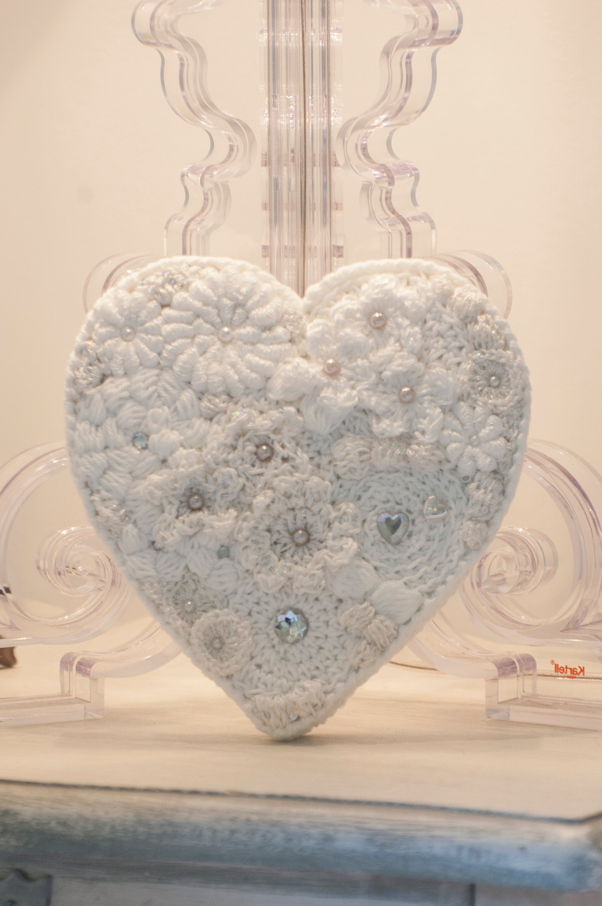 Cuore bianco - schema uncinetto
