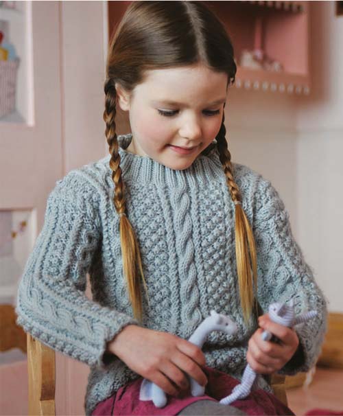 mini maglione Aran - schema maglia