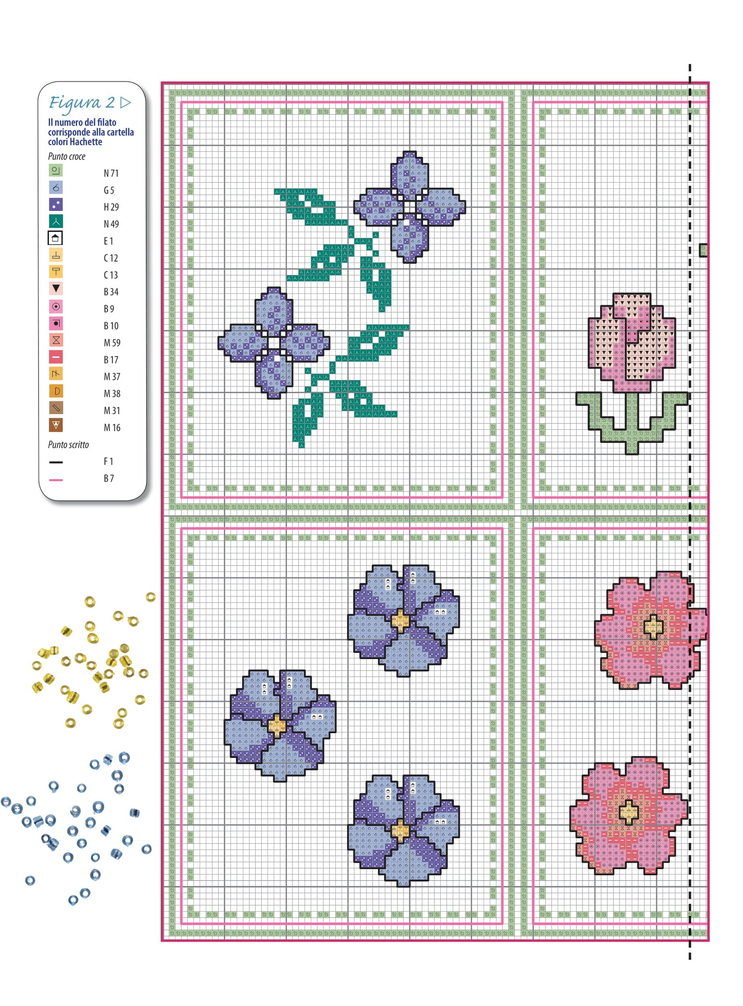 motivi fiori 1 - gallery - schema punto croce