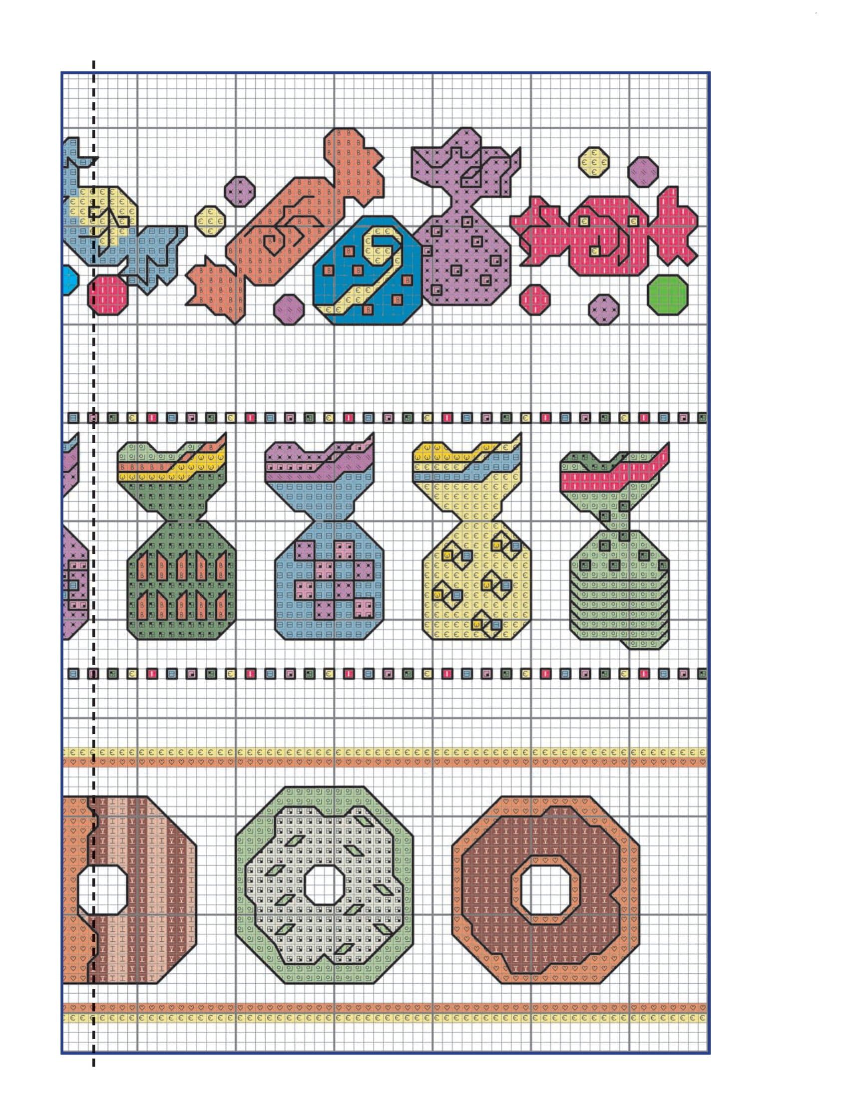 motivi per bordini - gallery - schema punto croce