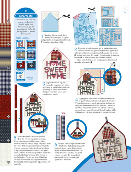 Tag home sweet home - schema cucito creativo