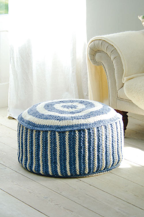 ECHE HOME - LULU POUF COLOR BLU ELEGANTE IN TESSUTO ECHE HOME - LULU POUF COLOR BLU ELEGANTE IN TESSUTO