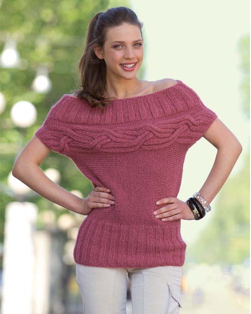 pull con treccione - schema maglia