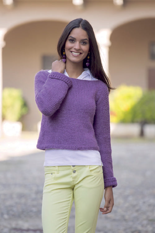 pullover a scatola - schema maglia