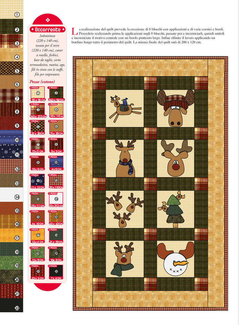 Quilt con le renne